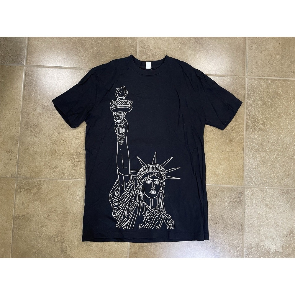 Disclosure Band Graphic Tee Mens M Black Liberty Statue Face Art Cartcal